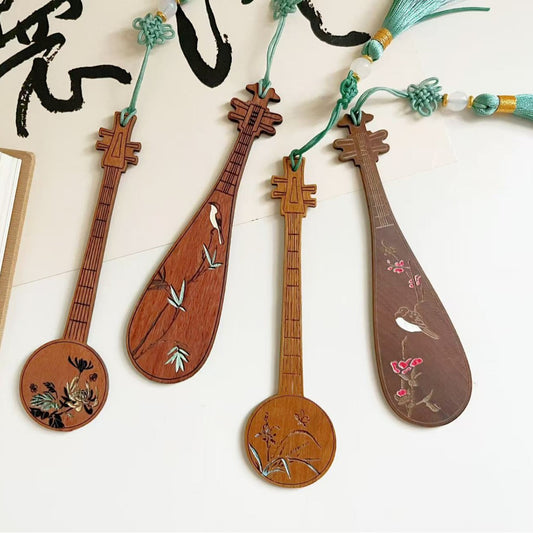 Itembabac Pipa-Shaped Wooden Bookmarks – 4-Piece Gift Set – product view 1