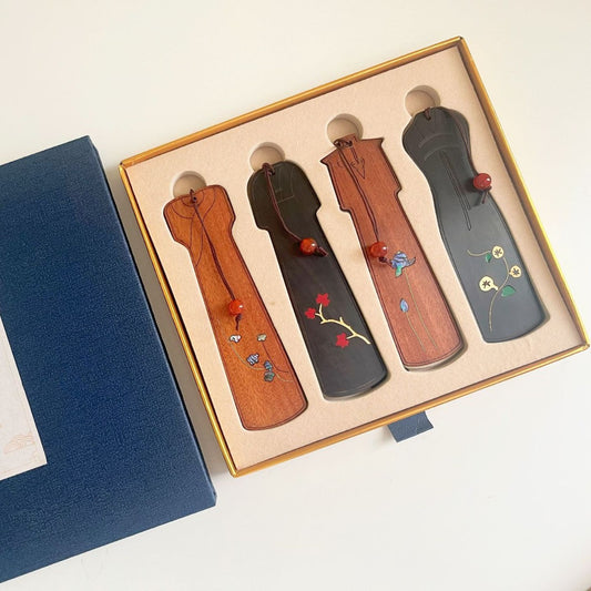 Itembabac Orchid Pavilion-Inspired Stationery Gift Set – 4 Bookmarks – product view 1