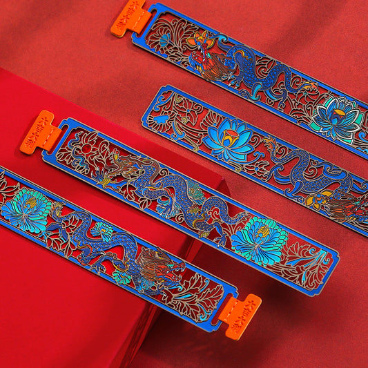 Itembabac Dragon Motif Metal Bookmarks – 4-Piece Set – product view 1
